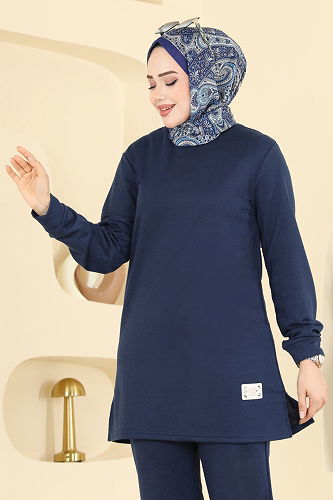 moda selvim طقم كحلي 1921SBL832 - Thumbnail