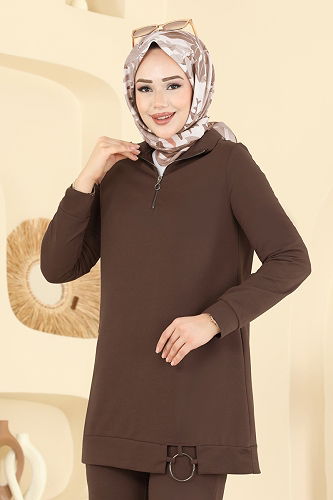 moda selvim Combined 1946FON792 Brown - Thumbnail