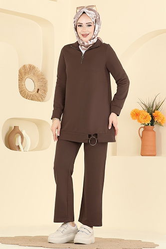 moda selvim Combined 1946FON792 Brown - Thumbnail