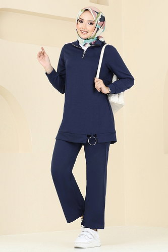 moda selvim Combined 1946FON792 Light Navy Blue - Thumbnail