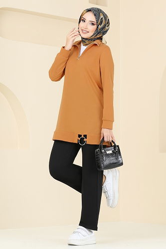 moda selvim Combined 1946FON792 Mustard & Black - Thumbnail