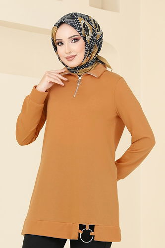 moda selvim Combined 1946FON792 Mustard & Black - Thumbnail