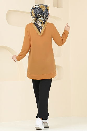 moda selvim Combined 1946FON792 Mustard & Black - Thumbnail