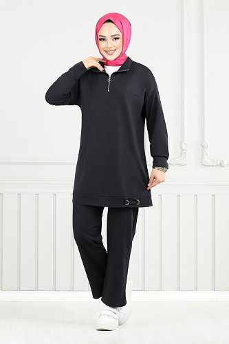 moda selvim طقم كحلي 1960FON1064-M - Thumbnail