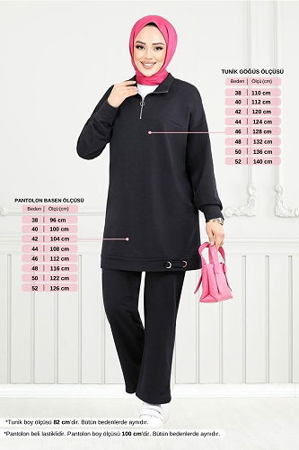 moda selvim طقم كحلي 1960FON1064-M - Thumbnail