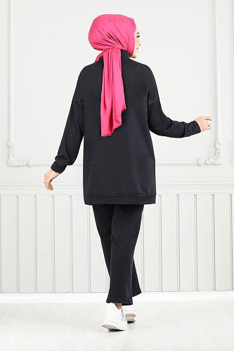 moda selvim طقم كحلي 1960FON1064-M - Thumbnail