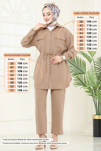 moda selvim طقم لاتيه 1971TRT545 - Thumbnail