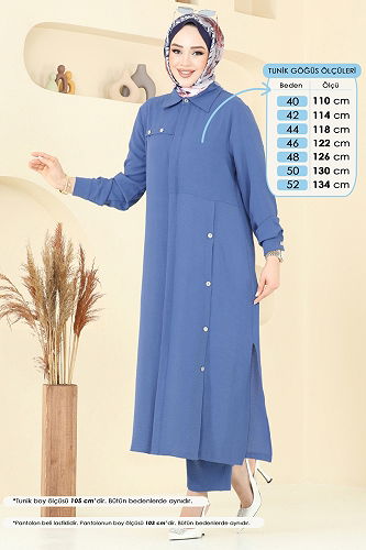 moda selvim Combined 1972TRT545 Indigo - Thumbnail