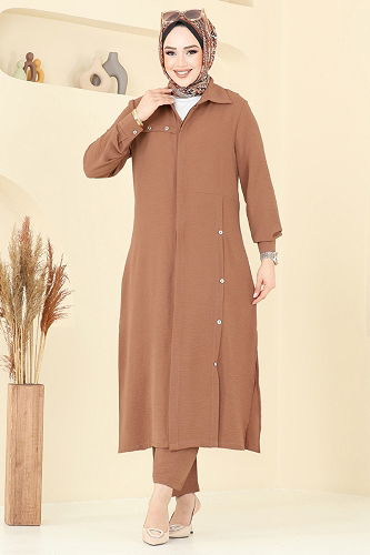 moda selvim طقم عسلي 1972TRT545 - Thumbnail