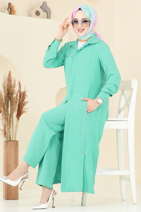 Modaselvim خصم صافٍ20%+20% في سلة التسوق طقم اخضر فاتح 1972TRT545