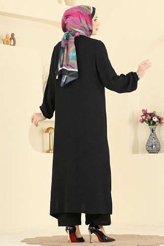 moda selvim طقم أسود 1973TRT545 - Thumbnail