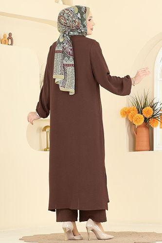 moda selvim Combined 1973TRT545 Brown - Thumbnail