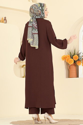 moda selvim طقم بني 1973TRT545 - Thumbnail