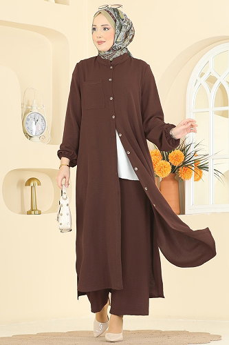 moda selvim طقم بني 1973TRT545 - Thumbnail