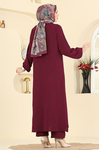 moda selvim طقم خمري 1973TRT545 - Thumbnail