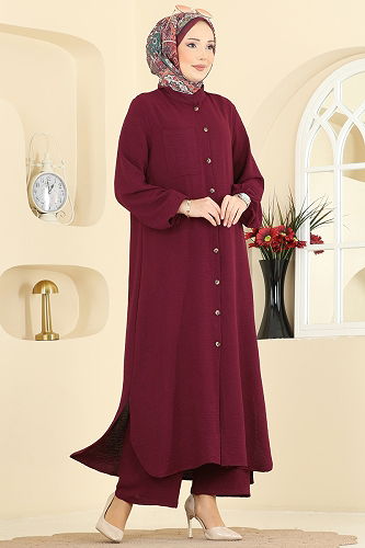 moda selvim طقم خمري 1973TRT545 - Thumbnail