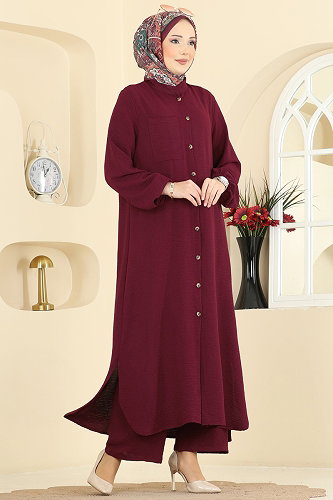 moda selvim طقم خمري 1973TRT545 - Thumbnail