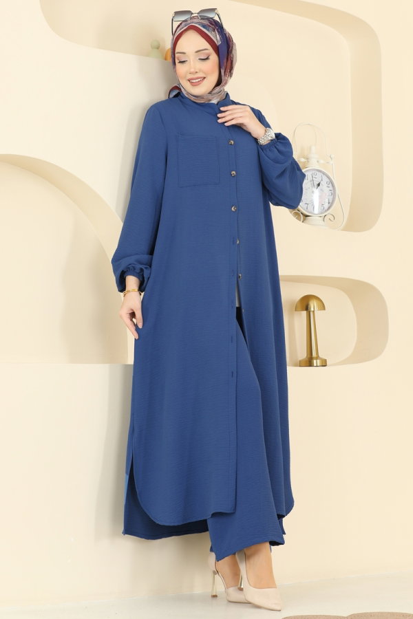 Modaselvim Hijab Combinations Combined 1973TRT545 Indigo