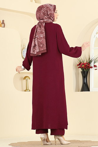 moda selvim Combined 1973TRT545 Light Burgundy - Thumbnail