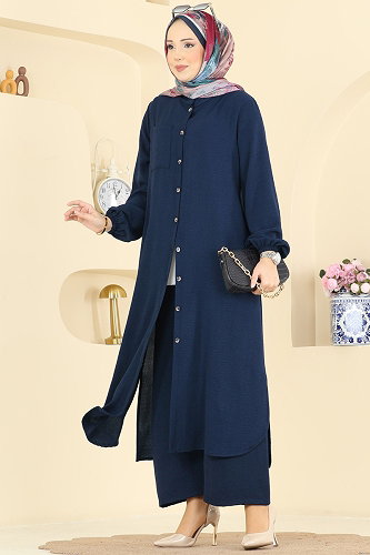 moda selvim Combined 1973TRT545 Light Navy Blue - Thumbnail