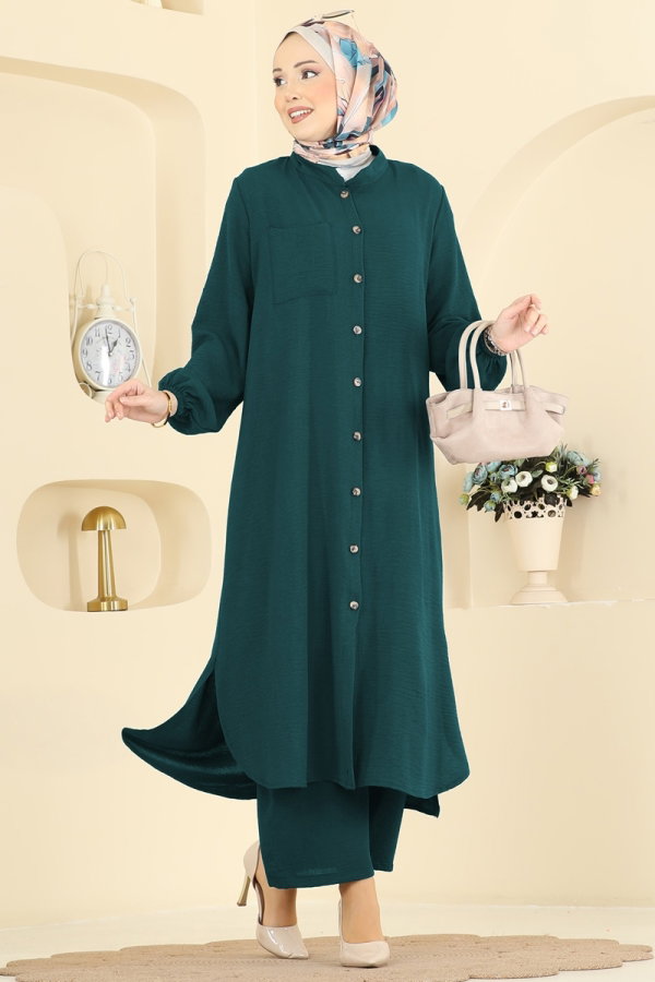 Modaselvim Hijab Combinations Combined 1973TRT545 Light Petroleum