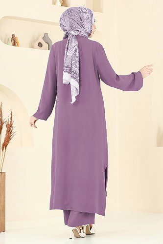 moda selvim طقم ليلكي 1973TRT545 - Thumbnail