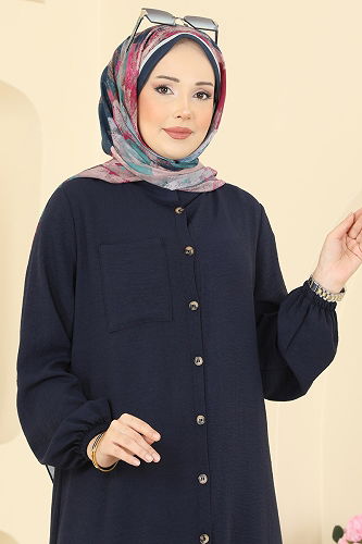 moda selvim طقم كحلي 1973TRT545 - Thumbnail