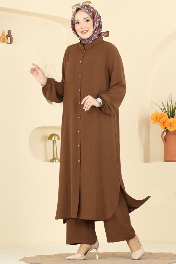 Modaselvim Hijab Combinations Combined 1973TRT545 Tan