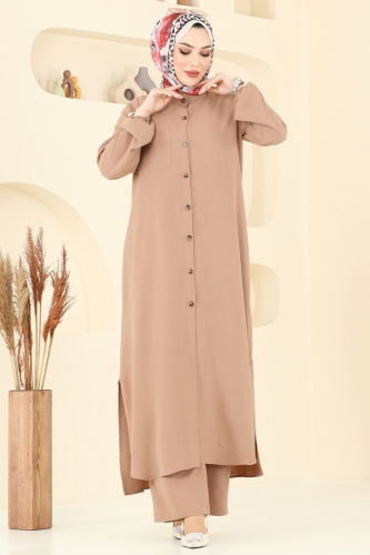moda selvim طقم بيج 1973TRT545 - Thumbnail