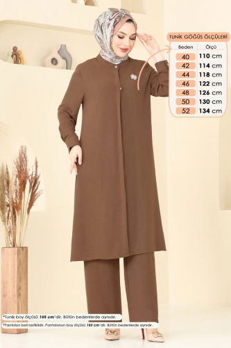 moda selvim طقم بني 1974TRT545 - Thumbnail