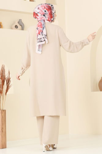 moda selvim طقم بيج 1974TRT545 - Thumbnail