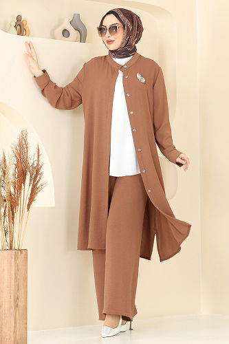 moda selvim طقم عسلي 1974TRT545 - Thumbnail