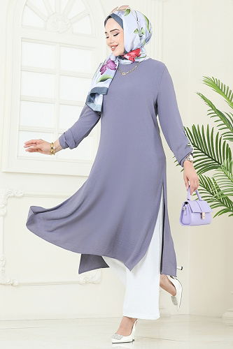 moda selvim طقم رمادي 1994FON792 - Thumbnail