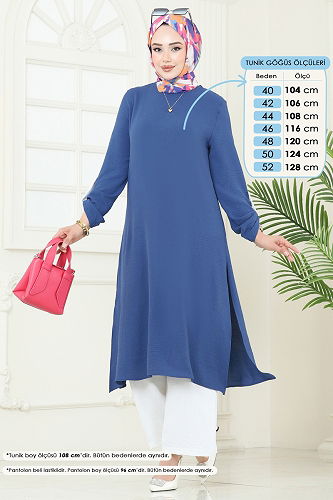 moda selvim طقم ازرق 1994FON792 - Thumbnail