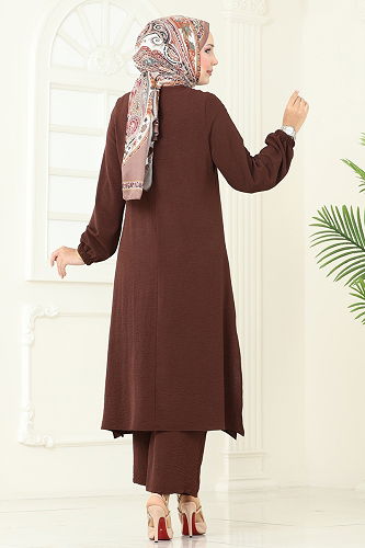 moda selvim Combined 1996FON792 Brown - Thumbnail