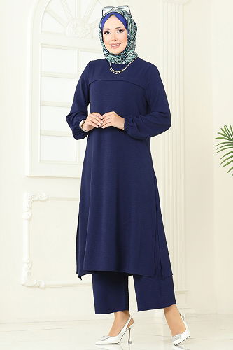 moda selvim Combined 1996FON792 Navy Blue - Thumbnail