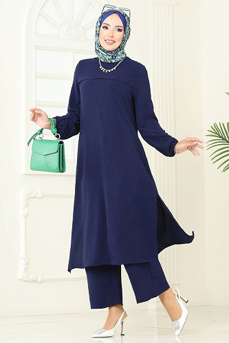 moda selvim Combined 1996FON792 Navy Blue - Thumbnail