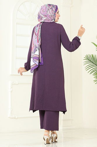 moda selvim Combined 1996FON792 Purple - Thumbnail