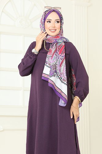 moda selvim Combined 1996FON792 Purple - Thumbnail