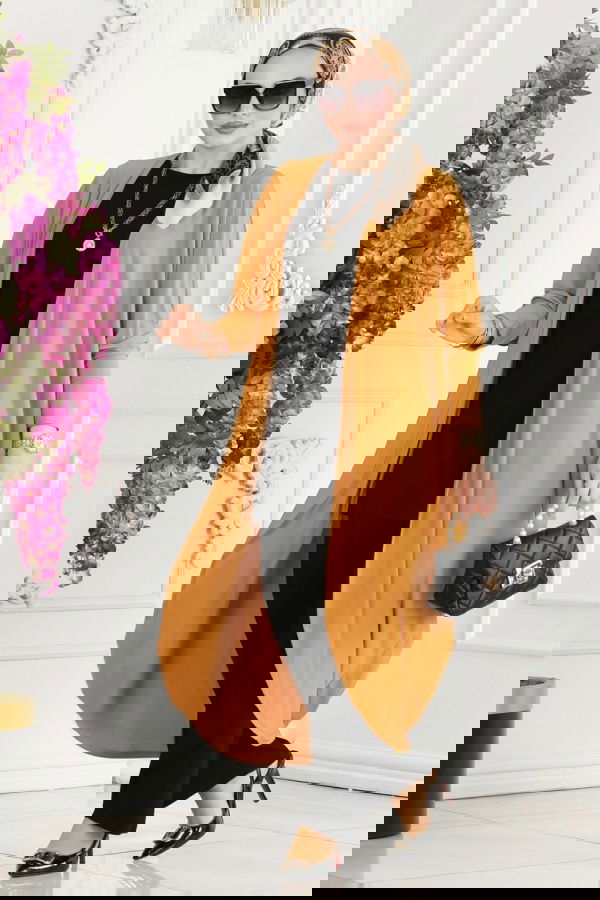 Modaselvim خصم صافٍ20%+20% في سلة التسوق طقم خردلي وأسود 2001EFY843