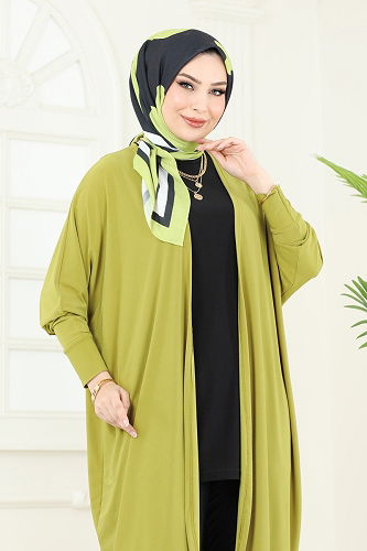 moda selvim طقم فسفوري & أسود 2001MEY846 - Thumbnail