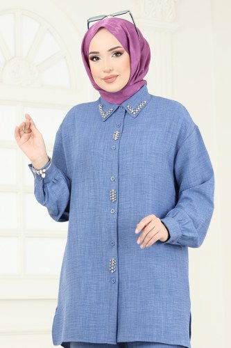 moda selvim طقم ازرق 2002HBS856 - Thumbnail