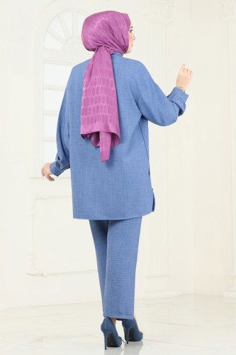 moda selvim طقم ازرق 2002HBS856 - Thumbnail