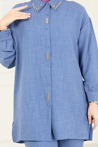 moda selvim طقم ازرق 2002HBS856 - Thumbnail