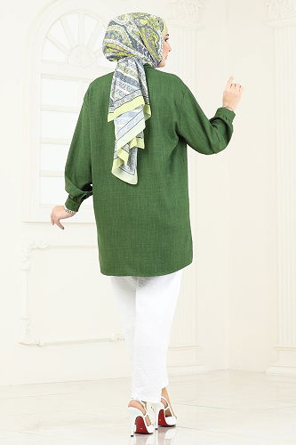 moda selvim Combined 2002HBS856 Khaki&Ecru - Thumbnail