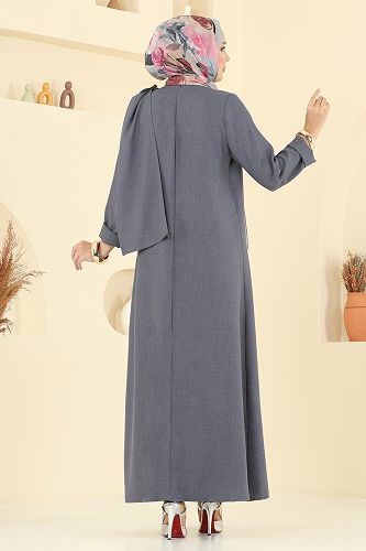 moda selvim طقم رمادي غامق 2005FON792 - Thumbnail