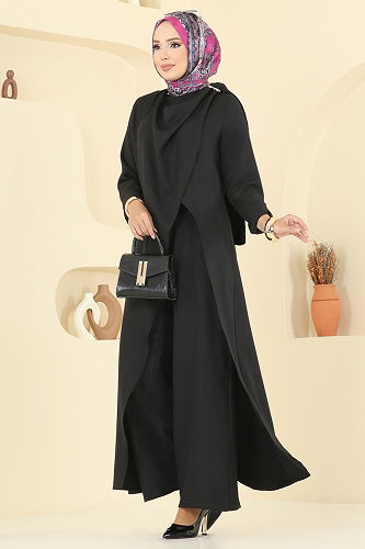 moda selvim Combined 2005FON792 Black - Thumbnail