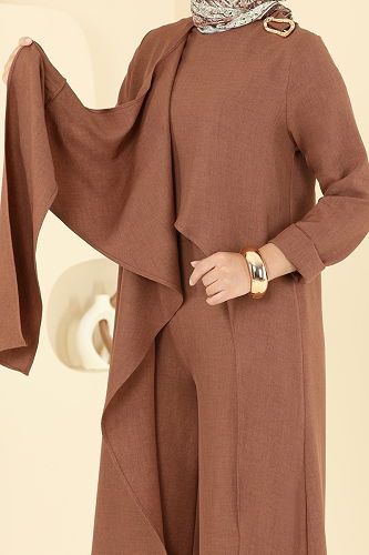 moda selvim Combined 2005FON792 Brown - Thumbnail