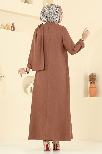 moda selvim طقم بني 2005FON792 - Thumbnail