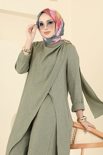 moda selvim Combined 2005FON792 Khaki - Thumbnail